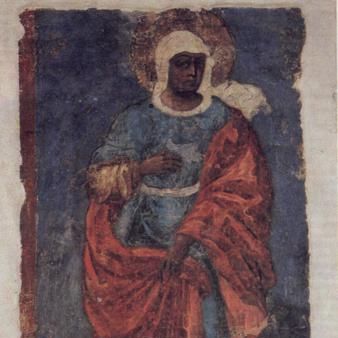 Неизвестная святая.Фрагмент фрески.1789 г.Воскресенская церковь .j