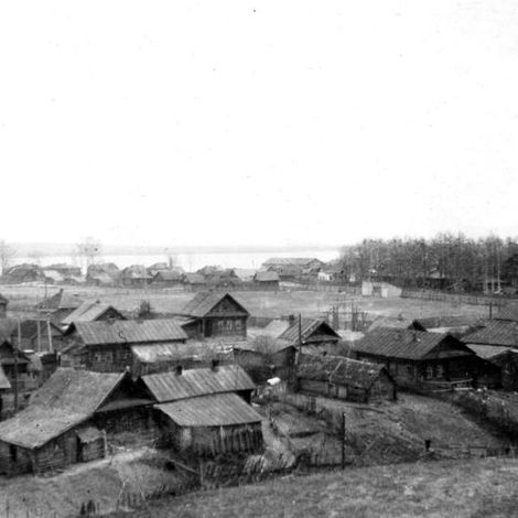 1952 г. Вид с местечка Родинка, ул. Подвойская, стадион, больничный городок.